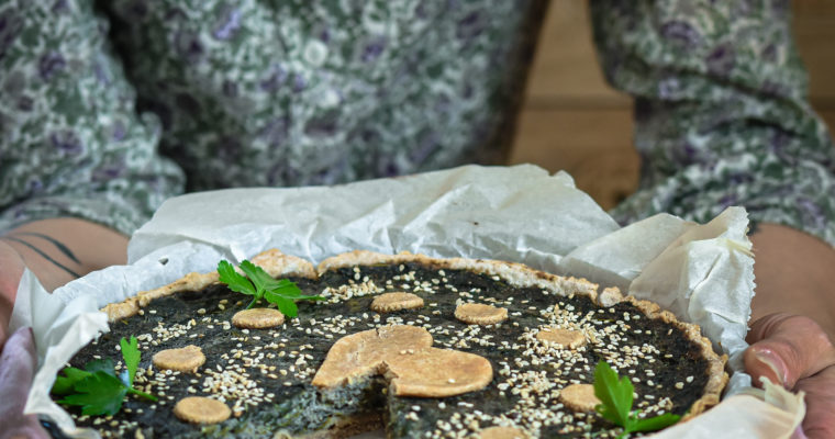 Tarte épinards champignons